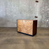 Mid Century Modern Burlwood & Brass Two Door Cabinet Product Image