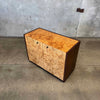 Mid Century Modern Burlwood & Brass Two Door Cabinet Product Image