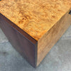 Mid Century Modern Burlwood & Brass Two Door Cabinet Product Image