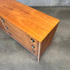 Mid Century Modern Walnut + Brass Nine Drawer Dresser Product Image