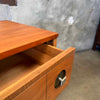 Mid Century Modern Walnut + Brass Nine Drawer Dresser Product Image