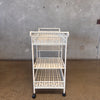 Vintage Wrought Iron Bar Cart / Service Cart On Casters Product Image