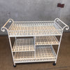 Vintage Wrought Iron Bar Cart / Service Cart On Casters Product Image
