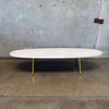 1970s Italian Regency Style Oval Travertine Coffee Table Product Image