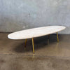 1970s Italian Regency Style Oval Travertine Coffee Table Product Image