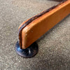 Pair of Vintage Pacific Green "Tavarua" Barstools - Palmwood & Leather Product Image