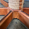 Pair of Vintage Pacific Green "Tavarua" Barstools - Palmwood & Leather Product Image