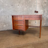 Mid Century Four Drawer Compact Desk By Furniture Guild California Product Image