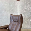 Ekornes Leather Lounge Chair & Ottoman - Norway Product Image