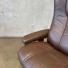 Ekornes Leather Lounge Chair & Ottoman - Norway Product Image