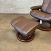 Ekornes Leather Lounge Chair & Ottoman - Norway Product Image