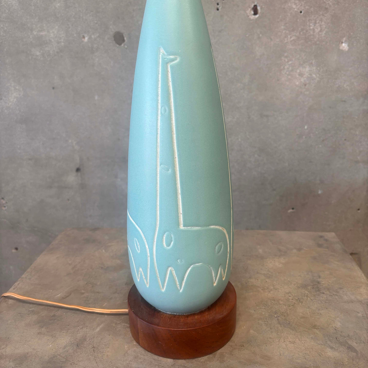 Mid Century Modern Raymor Giraffe Ceramic Lamp