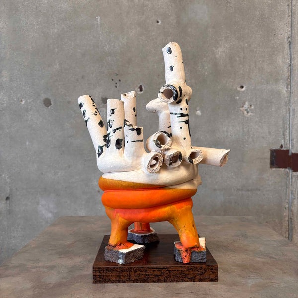Abstract Studio Pottery Sculpture By Cuban American Artist Armando Perez Product Image