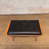 Vintage Mid Century Modern Bench With Vinyl Cushion By Broyhill C. 1960s Product Image