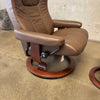 Ekornes Leather Lounge Chair & Ottoman - Norway Product Image