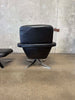 Contemporary Leather Lounge Chair & Ottoman Product Image