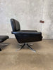 Contemporary Leather Lounge Chair & Ottoman Product Image