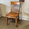 Vintage Solid Wood School Chair in the Style of W.H. Gunlocke Chair Co. Product Image