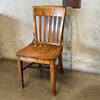 Vintage Solid Wood School Chair in the Style of W.H. Gunlocke Chair Co. Product Image
