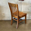 Vintage Solid Wood School Chair in the Style of W.H. Gunlocke Chair Co. Product Image