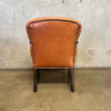 Monterey Furniture Classic Arm Chair Old Wood & Leather c. 1930 Product Image