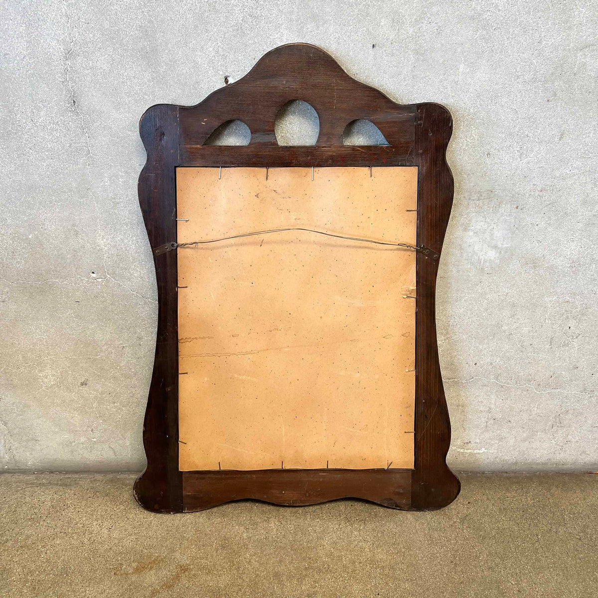 Monterey Furniture Mae West Mirror Old Wood Finish c. 1930