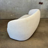 Mid Century Inspired Loveseat Sofa By CB2 with Ivory Boucle Fabric Product Image