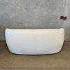 Mid Century Inspired Loveseat Sofa By CB2 with Ivory Boucle Fabric Product Image
