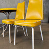 1970s Lemon Slice Dining Table and Four Original Yellow Chairs Product Image