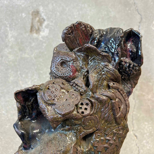 Abstract Ceramic Head Sculpture from David Mac Innes Estate
