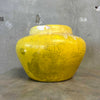 Vintage Mid Century Yellow Ceramic Planter w/ Crackle Glaze Product Image