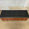 Mid Century Modern Lane Cedar Walnut Hope Chest Bench - Upholstery Tufted Product Image