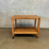 Vintage Oak Bar Cart Product Image