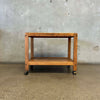 Vintage Oak Bar Cart Product Image