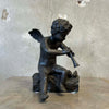 Bronze Vintage Cherub Angel Playing the Flute #1 Product Image