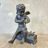 Bronze Vintage Cherub Angel Playing the Flute #1 Product Image