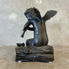 Bronze Vintage Cherub Angel Playing the Flute #1 Product Image