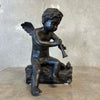Bronze Vintage Cherub Angel Playing the Flute #2 Product Image