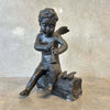 Bronze Vintage Cherub Angel Playing the Flute #2 Product Image
