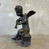Bronze Vintage Cherub Angel Playing the Flute #2 Product Image
