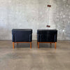 Pair Peem-Oy Leather Lounge Chairs Finland, c. 1965 Product Image