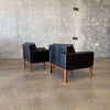 Pair Peem-Oy Leather Lounge Chairs Finland, c. 1965 Product Image