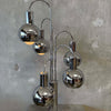 Mid Century Modern Vintage Chrome Waterfall Sonneman Orb 5 Light Table Lamp Product Image