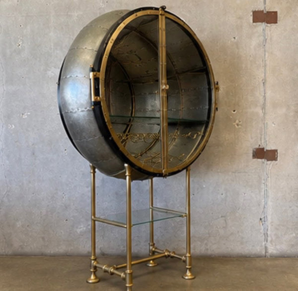 Restoration Hardware Nautical / Tiki Wine Bar Display Cabinet Product Image