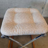 Vintage 1970's Chrome Oak Bar/Table With 2 Bar Stools New Upholstery Product Image