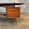Mid Century Modern Walnut Alma "Skulptra" Executive Desk Product Image