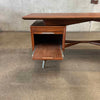 Mid Century Modern Walnut Alma "Skulptra" Executive Desk Product Image