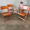 Set of Four 1950s Vintage Art Deco Arts & Crafts Maple Folding Chairs Product Image