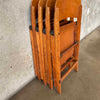 Set of Four 1950s Vintage Art Deco Arts & Crafts Maple Folding Chairs Product Image