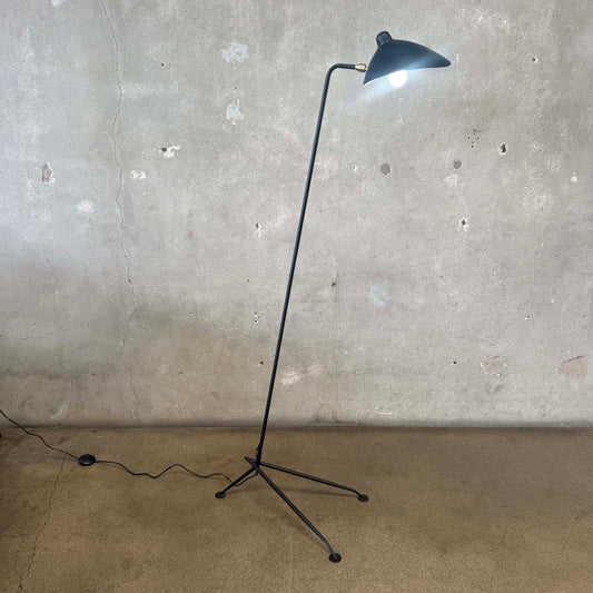 Serge Monille "Lampadaire Droit" Tripod Floor Lamp Designed in 1953